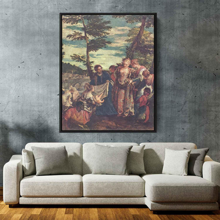 Rescue of Moses from the waters of the Nile (1580) by Paolo Veronese - Canvas Artwork