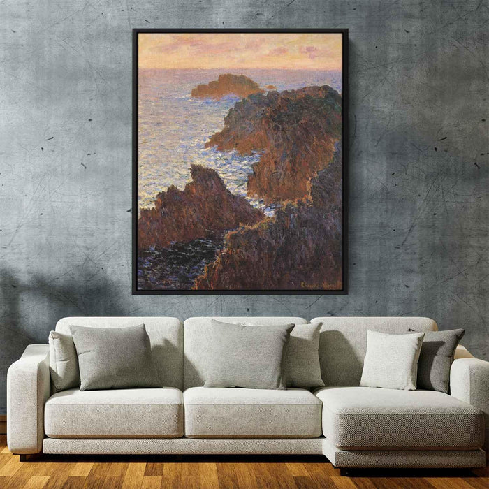 Rocks at Belle-Ile, Port-Domois by Claude Monet - Canvas Artwork