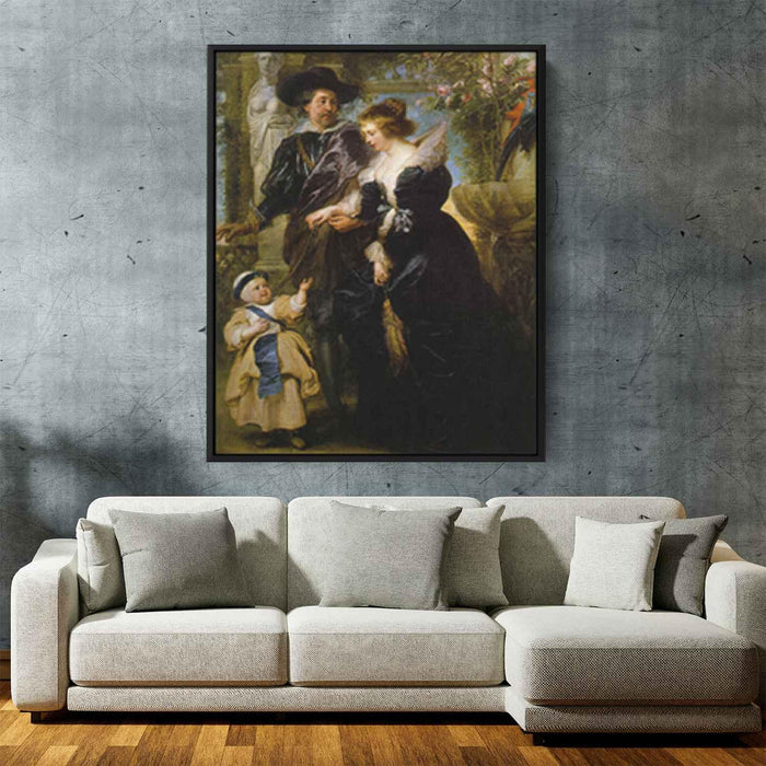 Rubens, his wife Helena Fourment, and their son Peter Paul by Peter Paul Rubens - Canvas Artwork