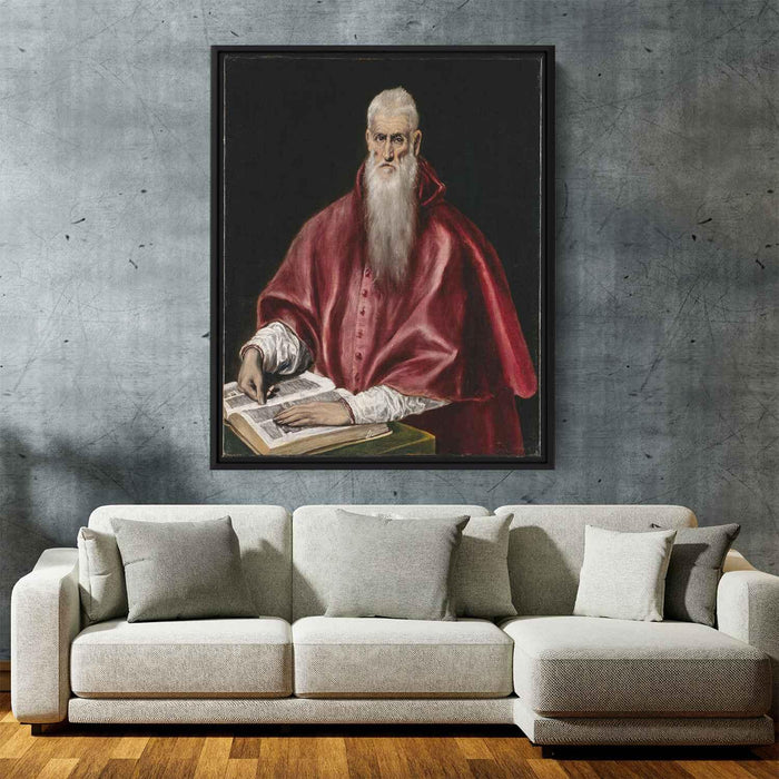 St. Jerome as Cardinal (1595) by El Greco - Canvas Artwork