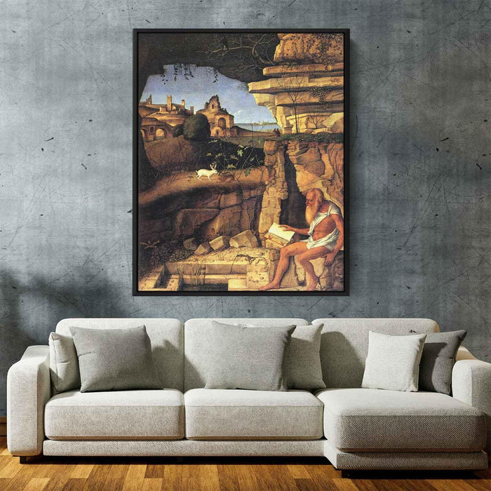 Saint Jerome Reading (1490) by Giovanni Bellini - Canvas Artwork