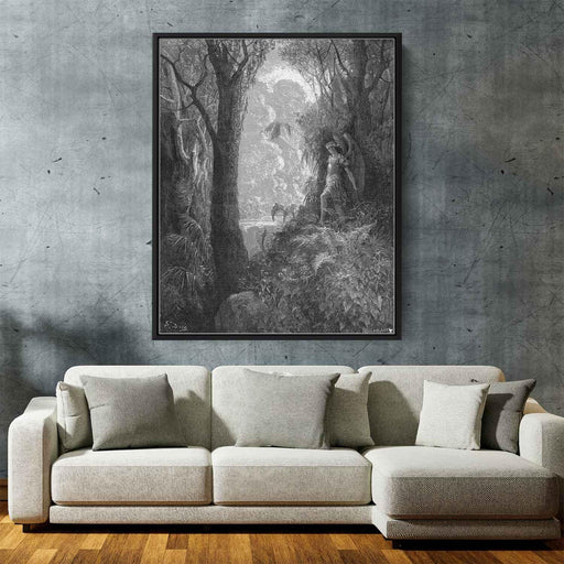 Satan in Paradise by Gustave Dore - Canvas Artwork