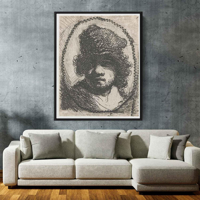 Self-portrait (1629) by Rembrandt - Canvas Artwork