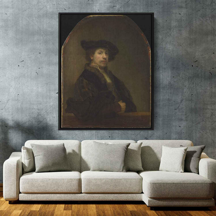 Self-portrait at the Age of 34 (1640) by Rembrandt - Canvas Artwork