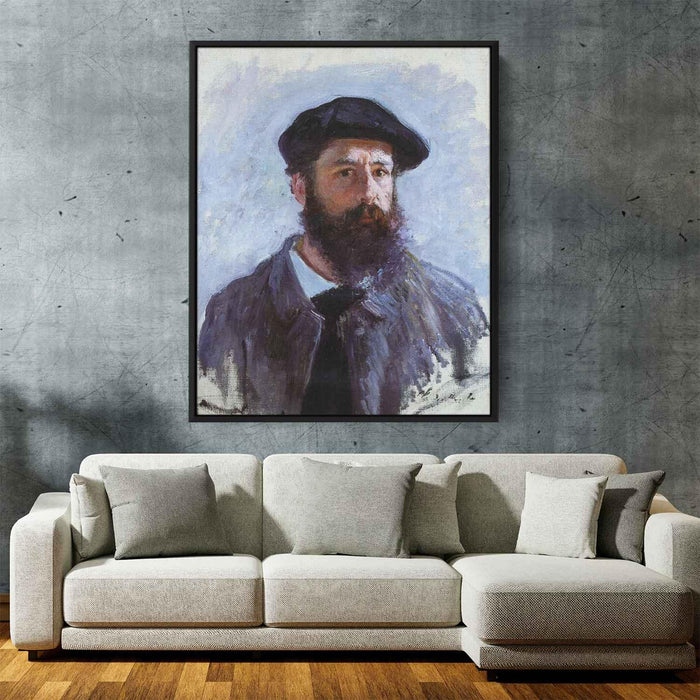 Self-Portrait with a Beret (1886) by Claude Monet - Canvas Artwork