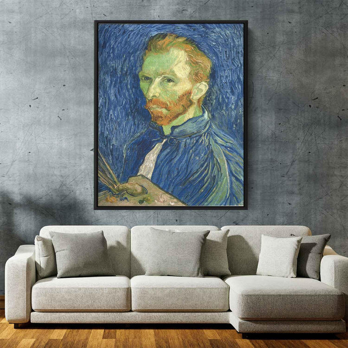 Self Portrait with Pallette (1889) by Vincent van Gogh - Canvas Artwork