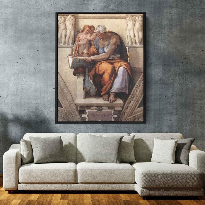 Sistine Chapel Ceiling: Cumaean Sibyl (1510) by Michelangelo - Canvas Artwork