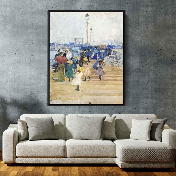 South Boston Pier (also known as Atlantic City Pier) (1896) by Maurice Prendergast - Canvas Artwork