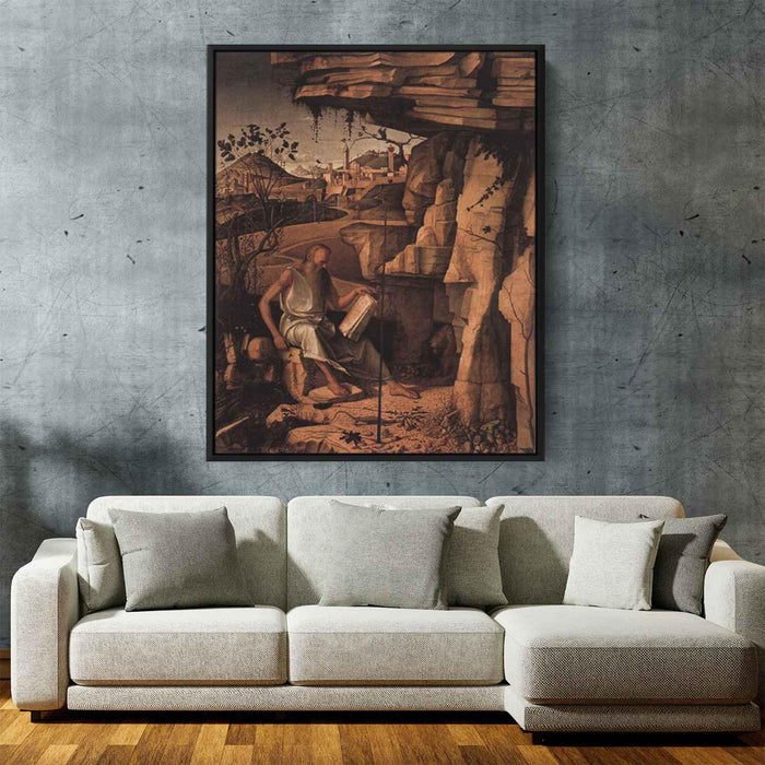 St. Jerome in the Desert (1480) by Giovanni Bellini - Canvas Artwork