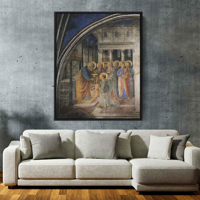 St. Peter Consacrates Stephen as Deacon (1449) by Fra Angelico - Canvas Artwork