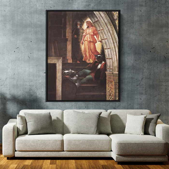 St Peter Escapes with the Angel, from 'The Liberation of Saint Peter' in the Stanza d'Eliodoro by Raphael - Canvas Artwork