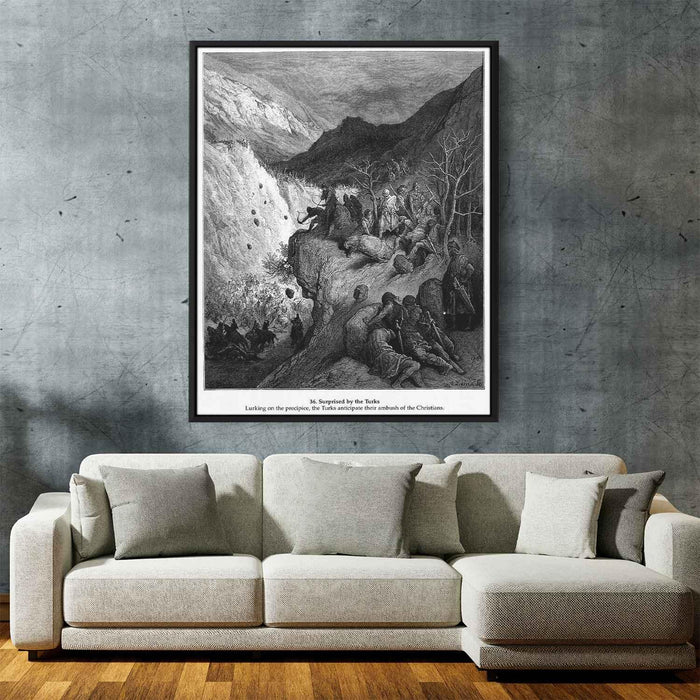 Surprised by the Turks by Gustave Dore - Canvas Artwork