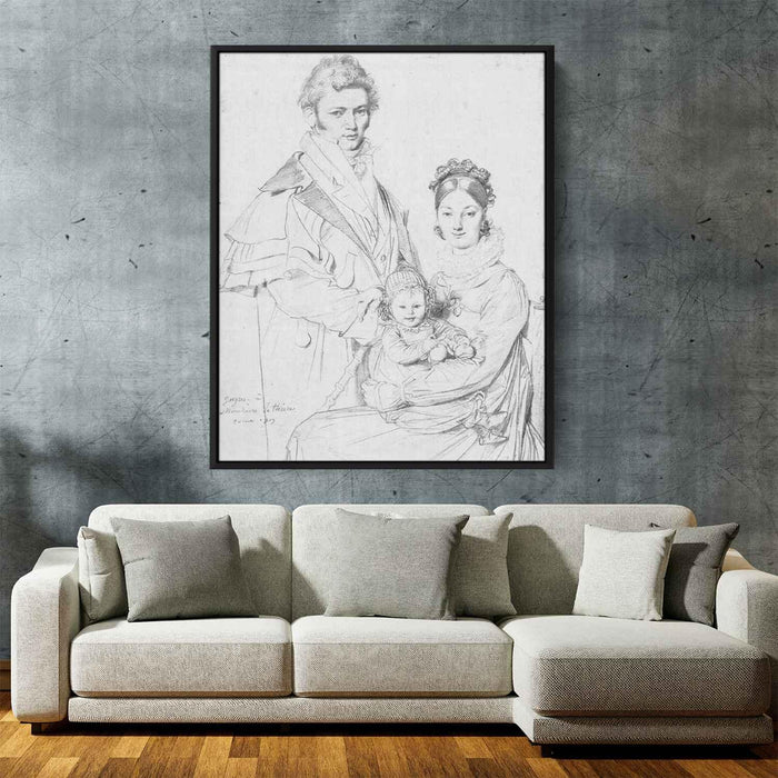 The Alexandre Lethiere Family by Jean Auguste Dominique Ingres - Canvas Artwork