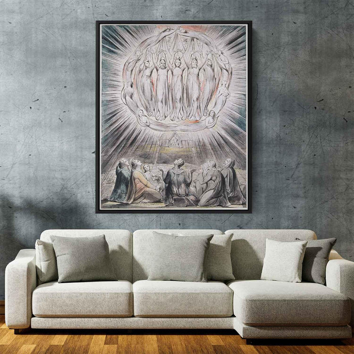 The Angels appearing to the Shepherds (1809) by William Blake - Canvas Artwork