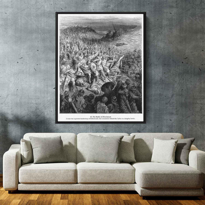 The Battle of Dorylaeum by Gustave Dore - Canvas Artwork