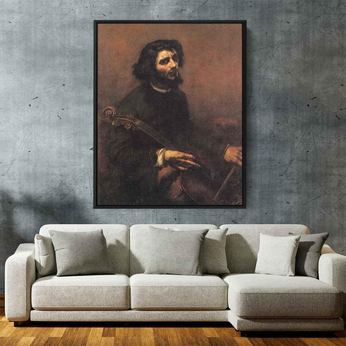 The Cellist, Self Portrait by Gustave Courbet - Canvas Artwork