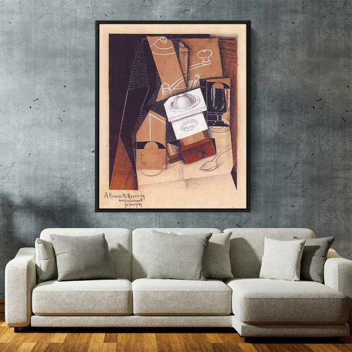 Coffee Grinder, Cup and Glass on a Table by Juan Gris - Canvas Artwork