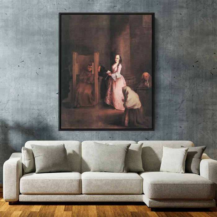 The Confession by Pietro Longhi - Canvas Artwork