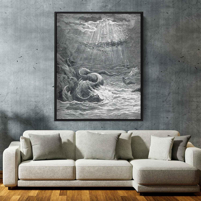 The Creation of Fish and Birds (1868) by Gustave Dore - Canvas Artwork