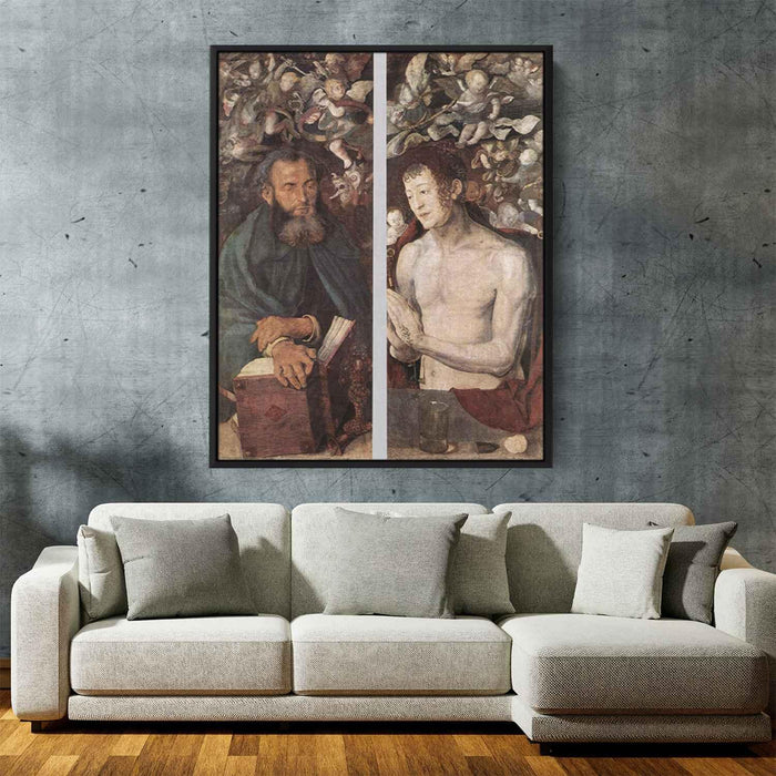 Dresden Altarpiece (side wings - St. Anthony, St. Sebastian) by Albrecht Durer - Canvas Artwork