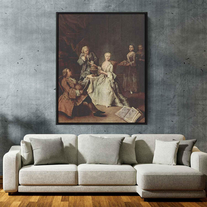 The Geography Lesson by Pietro Longhi - Canvas Artwork