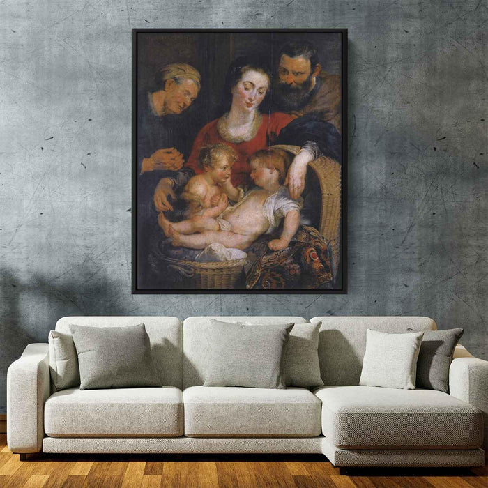 The Holy Family with St. Elizabeth (1615) by Peter Paul Rubens - Canvas Artwork