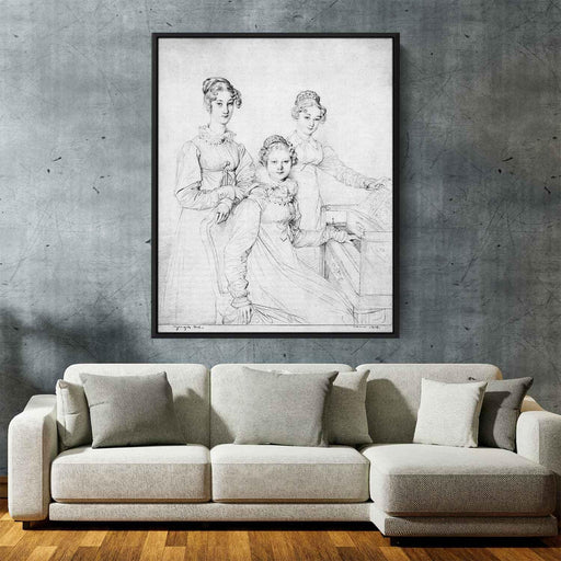 The Kaunitz Sisters by Jean Auguste Dominique Ingres - Canvas Artwork