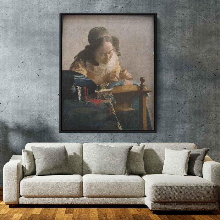 The Lacemaker (1671) by Johannes Vermeer - Canvas Artwork
