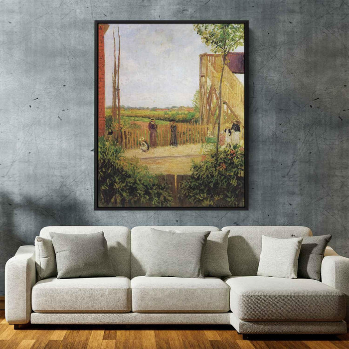 The railroad bridge at Bedford Park 1 by Camille Pissarro - Canvas Artwork