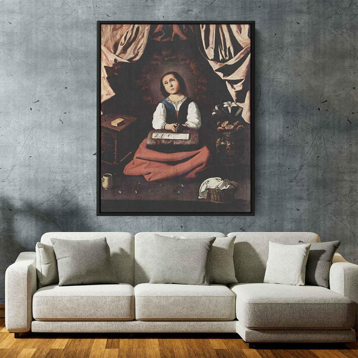 The Young Virgin (1630) by Francisco de Zurbaran - Canvas Artwork