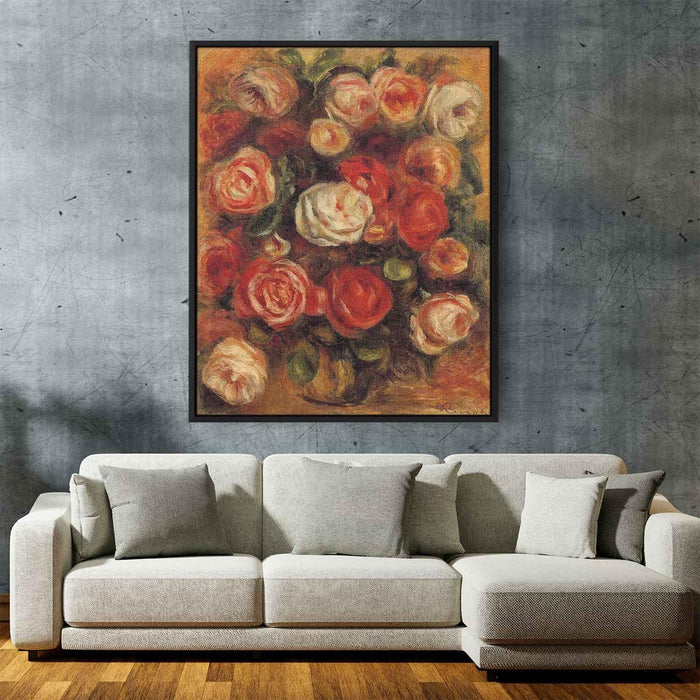 Vase of Roses by Pierre-Auguste Renoir - Canvas Artwork