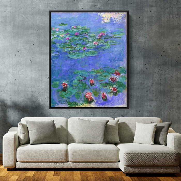 Water Lilies Red (1919) by Claude Monet - Canvas Artwork