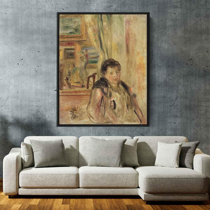Woman in an Interior by Pierre-Auguste Renoir - Canvas Artwork