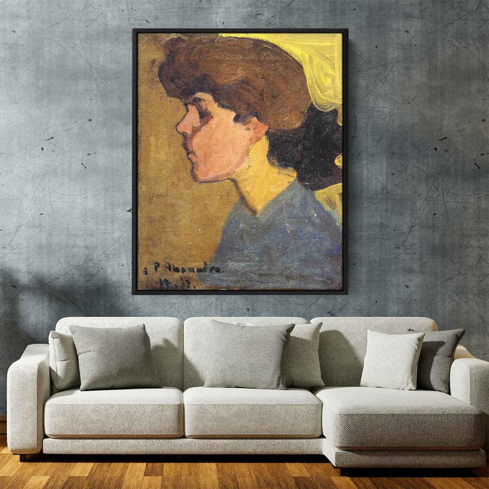 Woman's Head in Profile (1907) by Amedeo Modigliani - Canvas Artwork