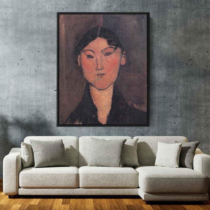 Woman's Head (Rosalia) (1915) by Amedeo Modigliani - Canvas Artwork