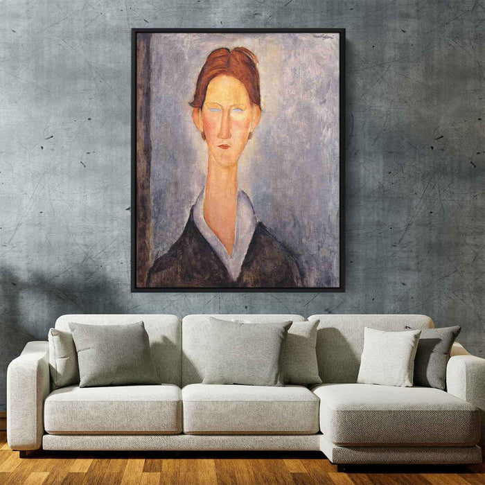 Young Man (Student) (1919) by Amedeo Modigliani - Canvas Artwork