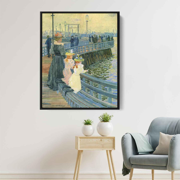 City Point Bridge (1897) by Maurice Prendergast - Canvas Artwork