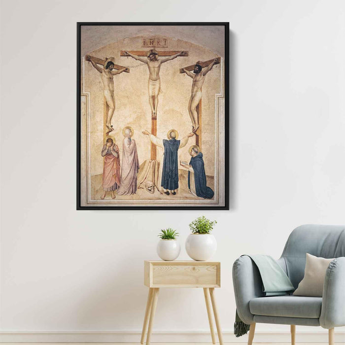 Crucifixion with Mourners and Sts. Dominic and Thomas Aquinas (1442) by Fra Angelico - Canvas Artwork