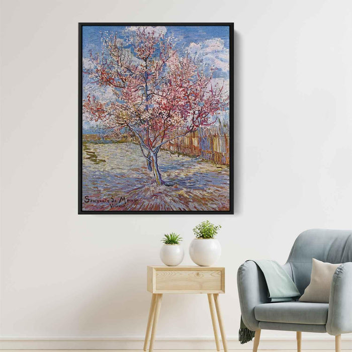 Peach Tree in Bloom (in memory of Mauve) (1888) by Vincent van Gogh - Canvas Artwork