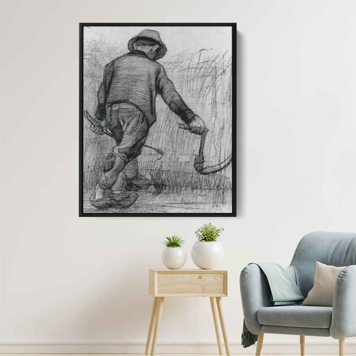 Peasant with Sickle, Seen from the Back by Vincent van Gogh - Canvas Artwork