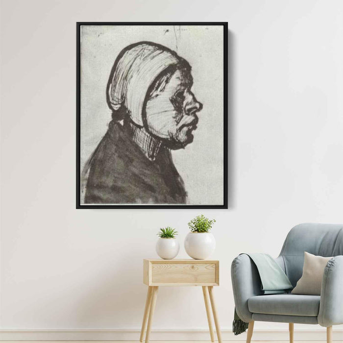 Peasant Woman, Head by Vincent van Gogh - Canvas Artwork