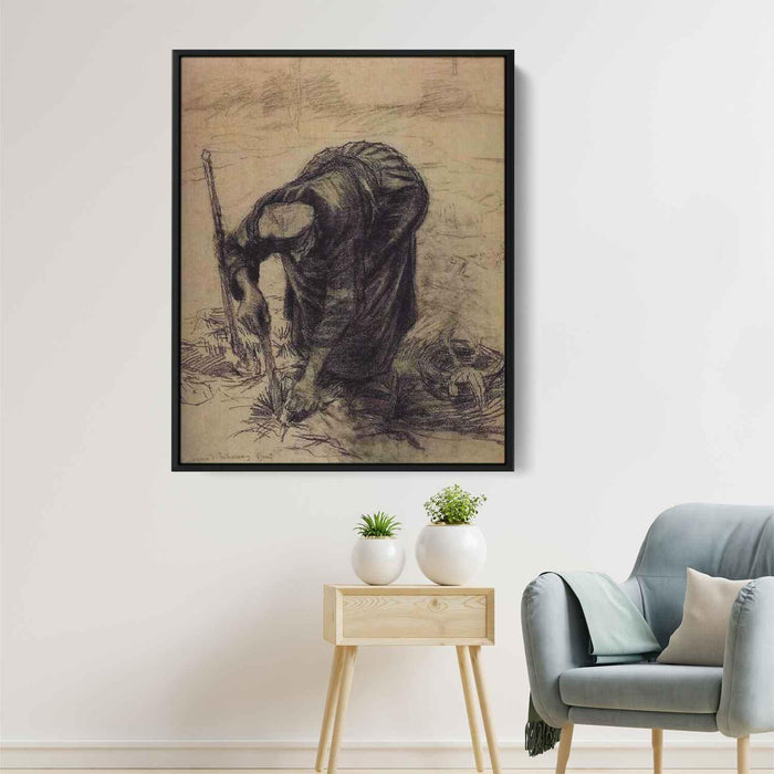 Peasant Woman, Planting Beets by Vincent van Gogh - Canvas Artwork