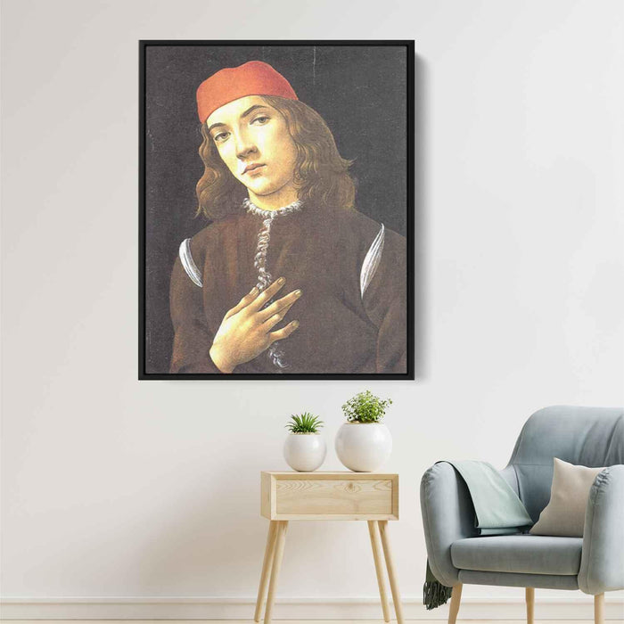 Portrait of a Young Man (1483) by Sandro Botticelli - Canvas Artwork