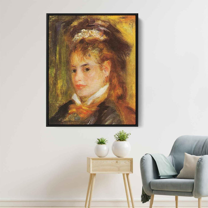 Portrait of a Young Woman (1876) by Pierre-Auguste Renoir - Canvas Artwork