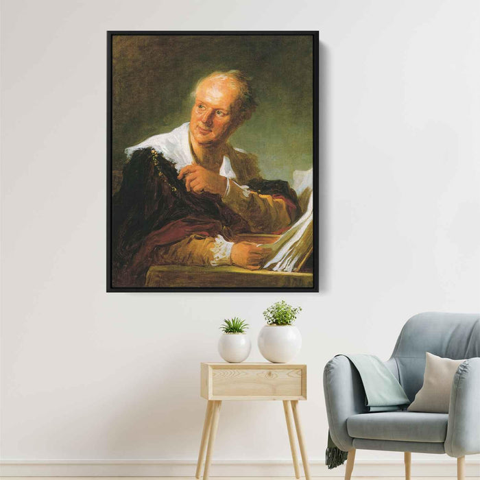 Portrait of Denis Diderot (1769) by Jean-Honore Fragonard - Canvas Artwork