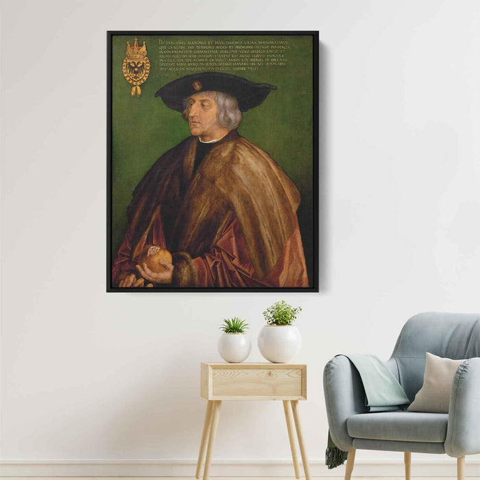 Portrait of Emperor Maximilian I (1518) by Albrecht Durer - Canvas Artwork