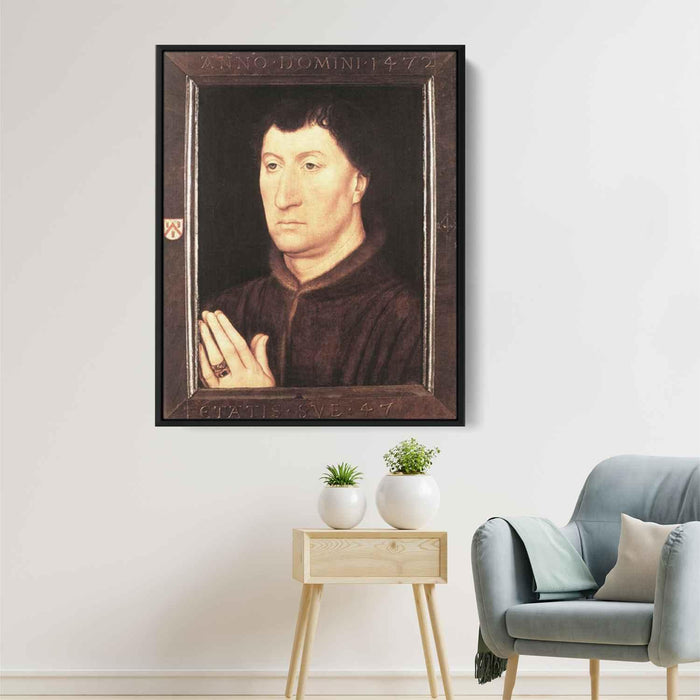 Portrait of Gilles Joye (1472) by Hans Memling - Canvas Artwork