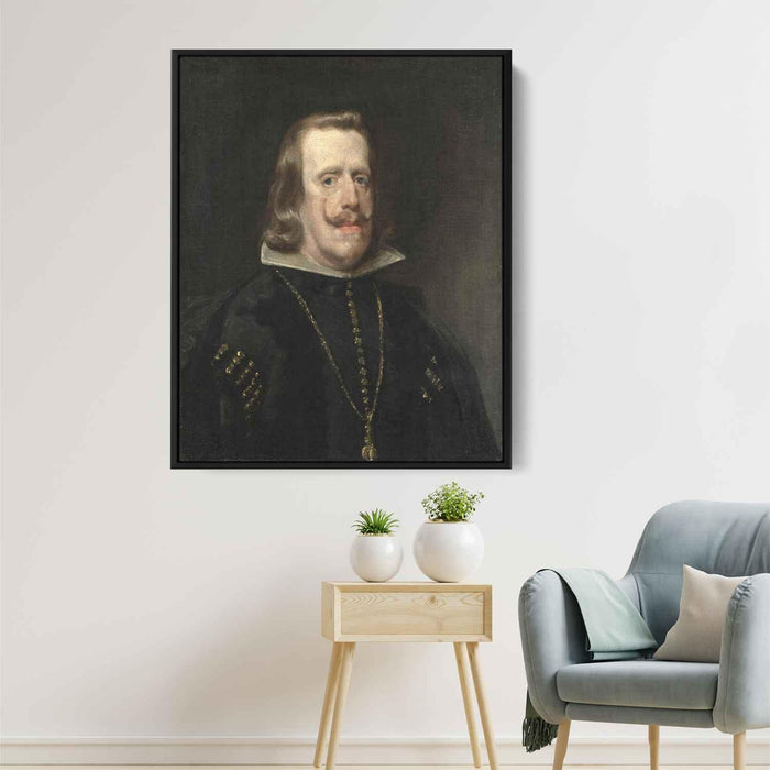 Portrait of Philip IV of Spain (1656) by Diego Velazquez - Canvas Artwork