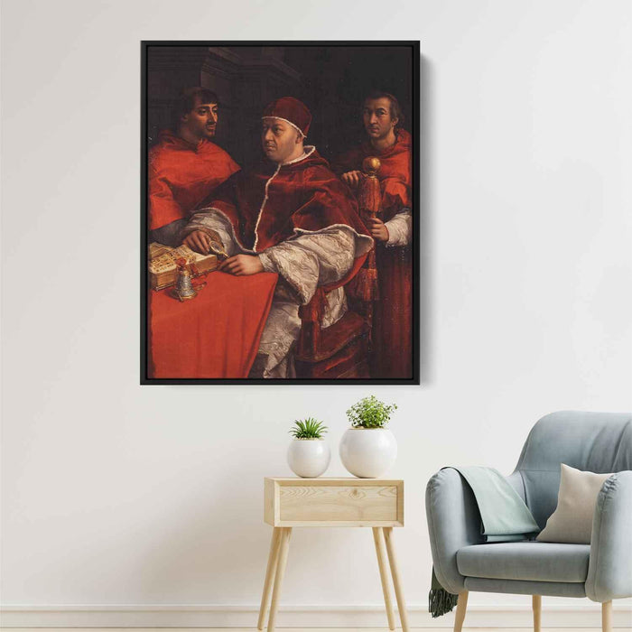 Portraits of Leo X, Cardinal Luigi de' Rossi and Giulio de Medici by Raphael - Canvas Artwork