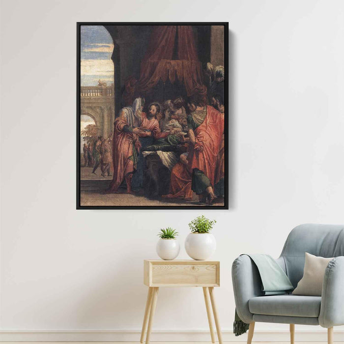 Raising of the Daughter of Jairus (1546) by Paolo Veronese - Canvas Artwork